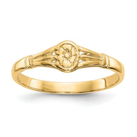 14K Gold Polished Oval Baby Ring-K5792