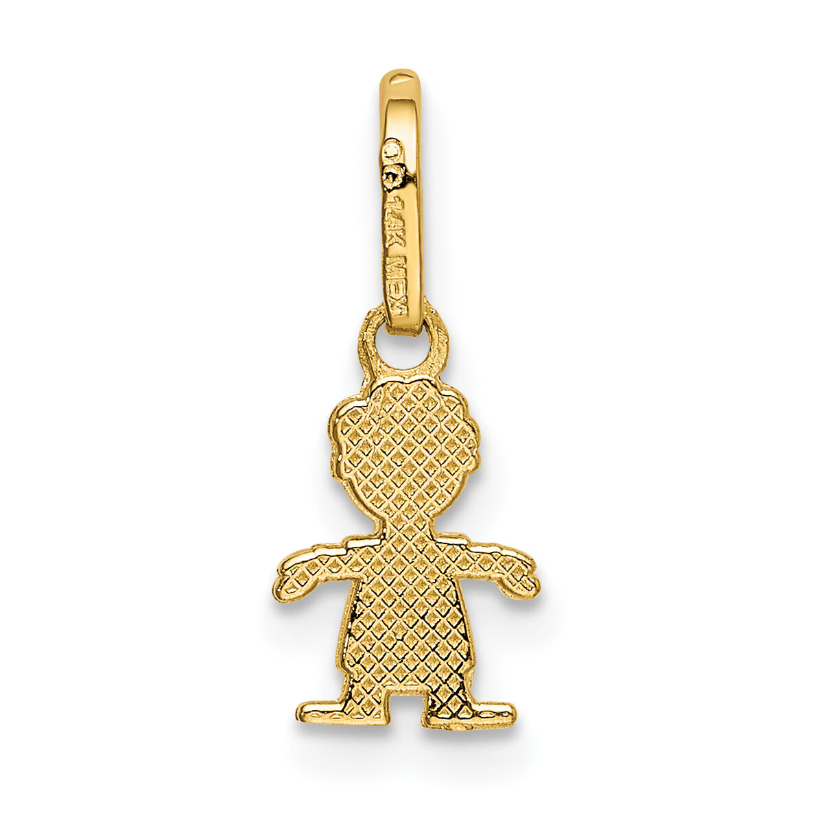14k Polished Little Boy Pendant-K5806