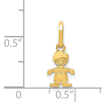 14k Polished Little Boy Pendant-K5806