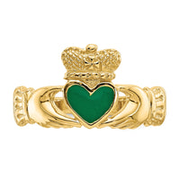 14k Enamel Claddagh Ring-K5808