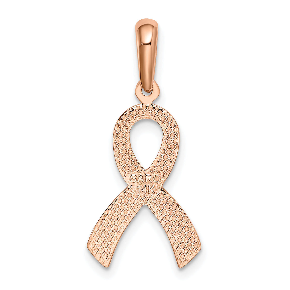14k Rose Gold Awareness Pendant-K581