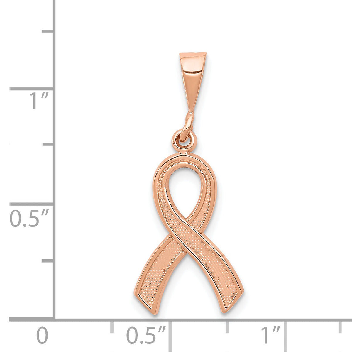 14k Rose Gold Awareness Pendant-K581