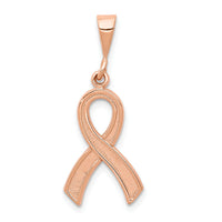 14k Rose Gold Awareness Pendant-K581