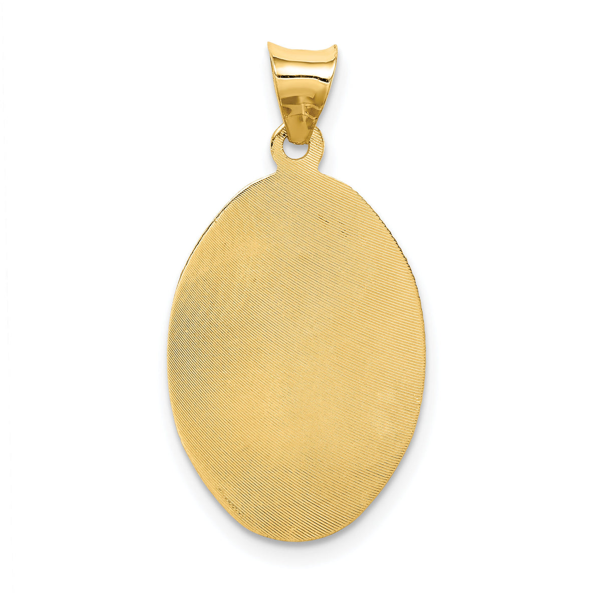 14K w/Rhodium D/C Lady Of Guadalupe Oval Pendant-K5824