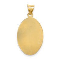 14K w/Rhodium D/C Lady Of Guadalupe Oval Pendant-K5824