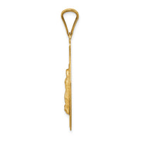 14K w/Rhodium D/C Lady Of Guadalupe Oval Pendant-K5825