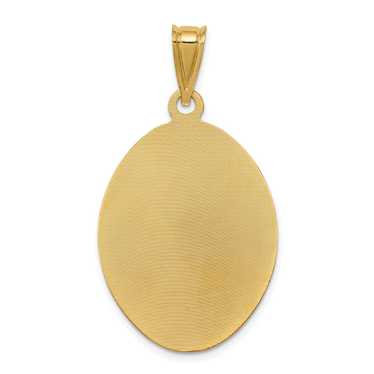 14K w/Rhodium D/C Lady Of Guadalupe Oval Pendant-K5825