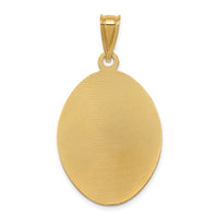 14K w/Rhodium D/C Lady Of Guadalupe Oval Pendant-K5825