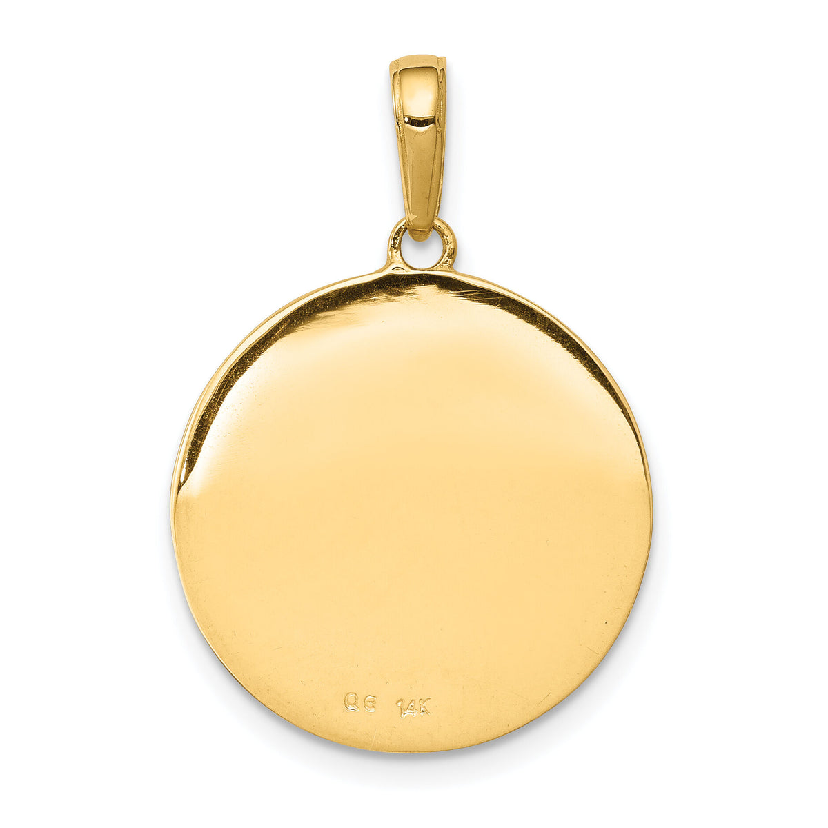 14k Saint Anthony Small Round Medal Pendant-K5826