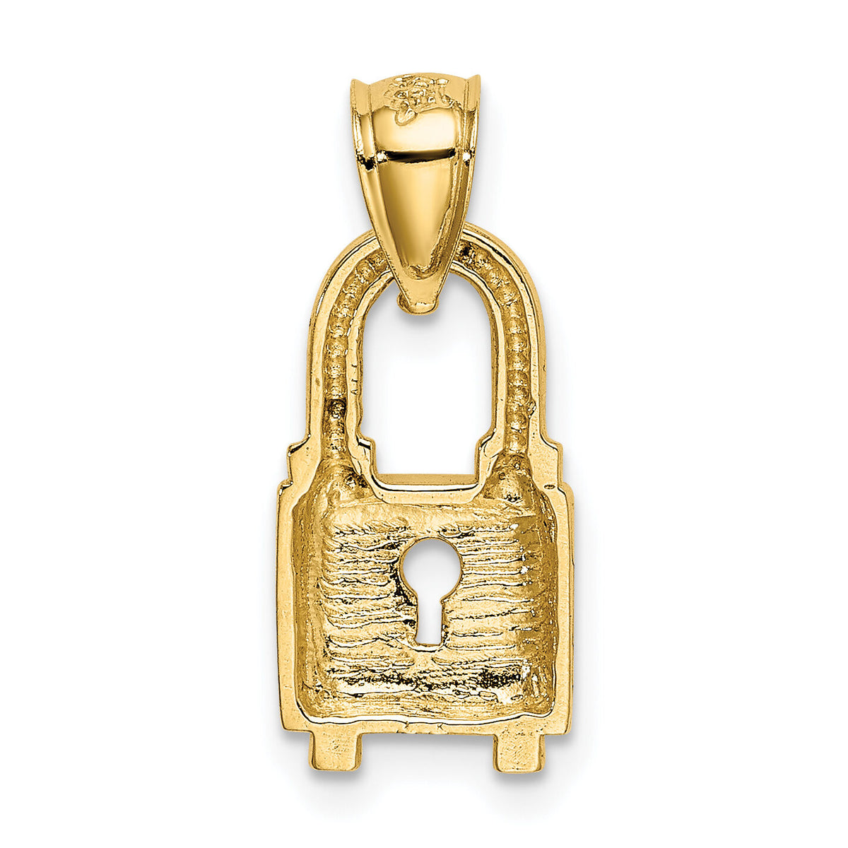 14K Polished Lock Charm-K5837