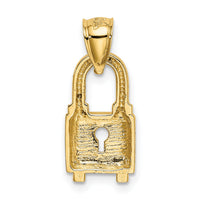 14K Polished Lock Charm-K5837