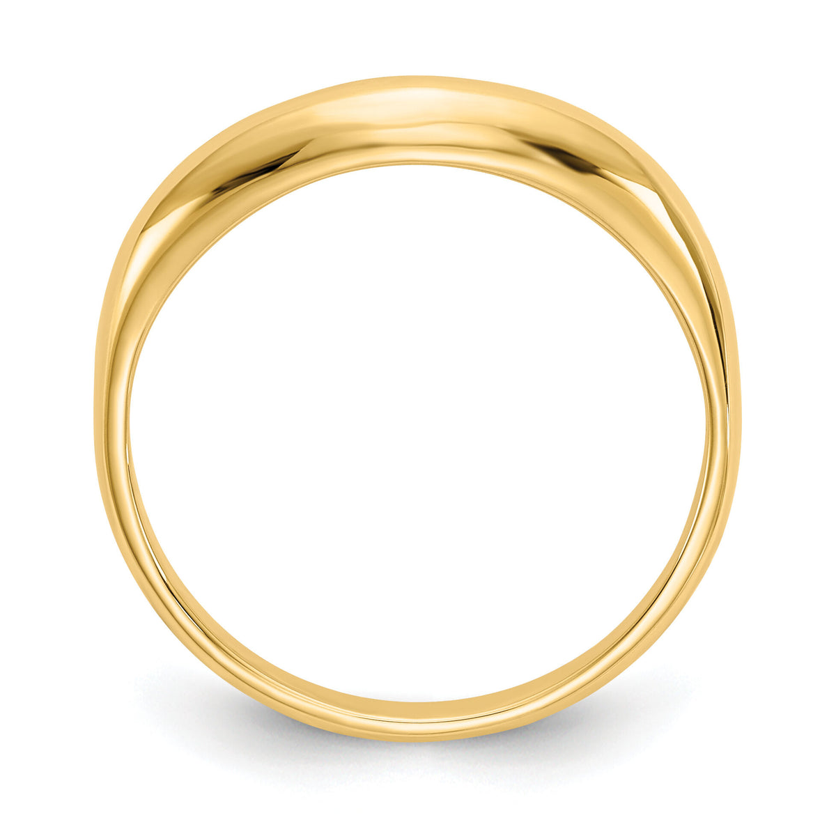 14k Polished Stackable Wave Ring-K584