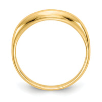 14k Polished Stackable Wave Ring-K584