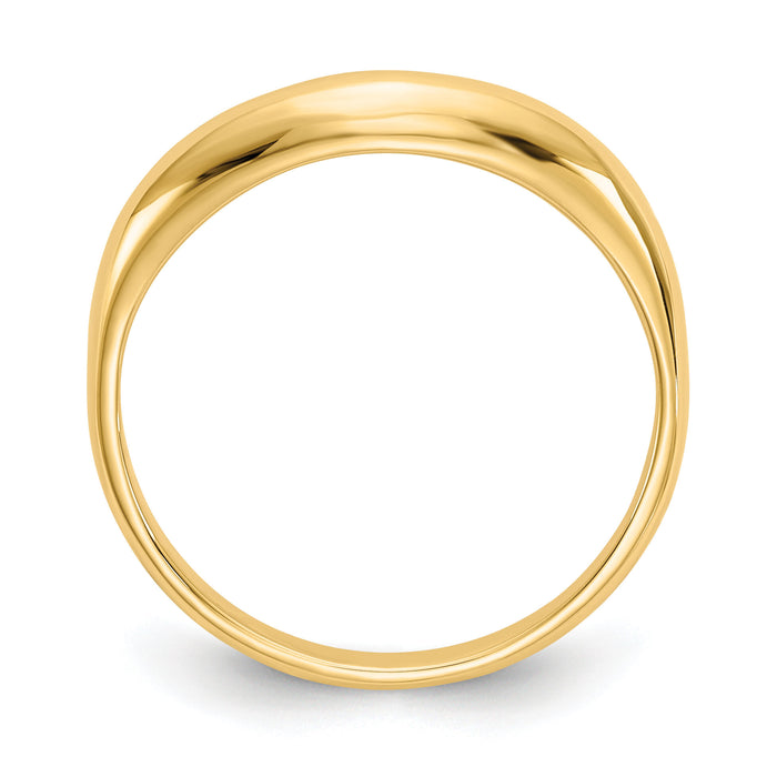 14k Polished Stackable Wave Ring-K584