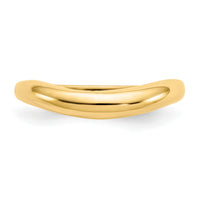 14k Polished Stackable Wave Ring-K584