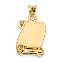 14k Polished/Textured I LOVE YOU Pendant-K5880