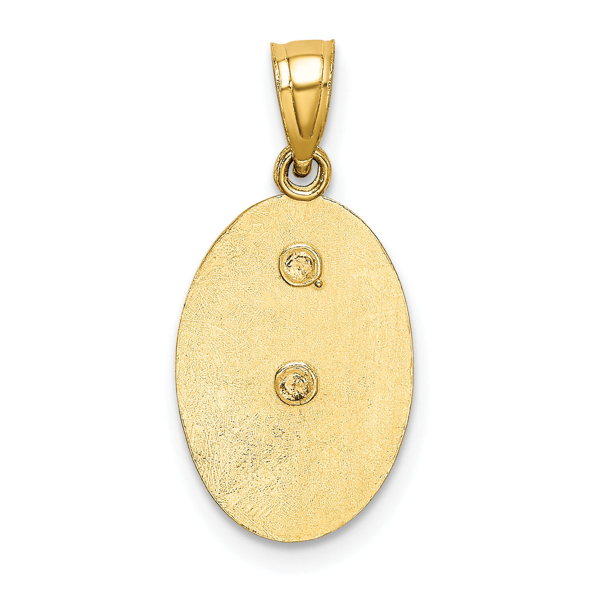 14k Two-tone w/White Rhod D/C Lady of Guadalupe 15 Pendant-K5887