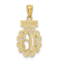 14k w/Rhodium SWEET 16 w/Filigree Pendant-K5888