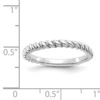 14k White Gold Polished Twisted Band-K590