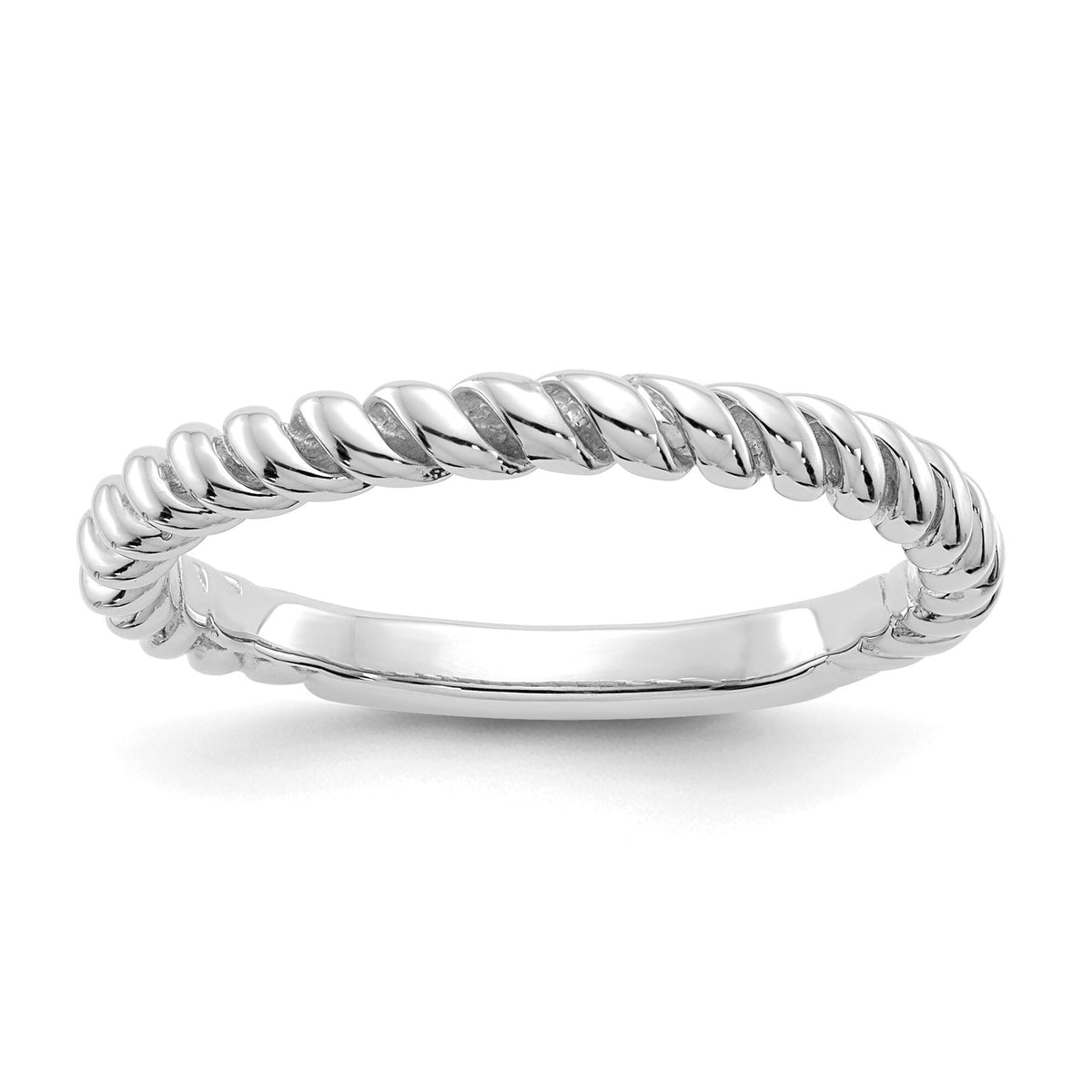 14k White Gold Polished Twisted Band-K590