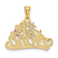 14k Two-tone w/White Rhodium DC #1 NANA w/Rose Pendant-K5903