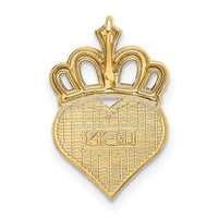 14k w/White Rhodium Polished Daddy's Little Girl Heart Chain Slide-K5905