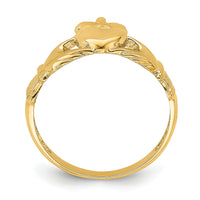 14k Polished Claddagh Ring-K5935
