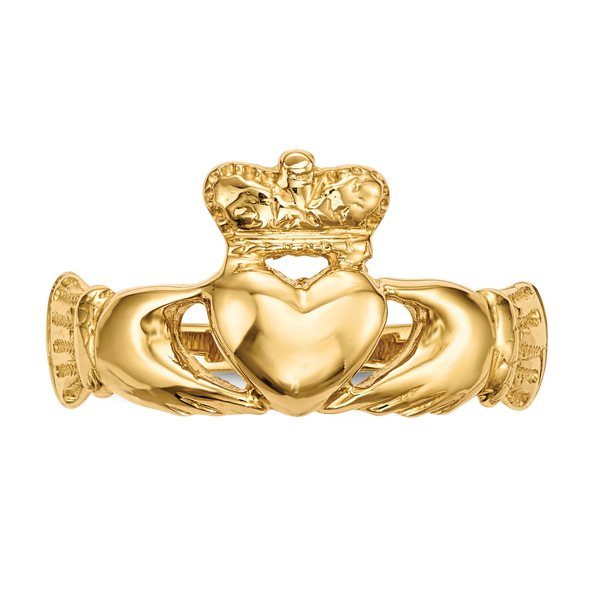 14k Polished Claddagh Ring-K5935
