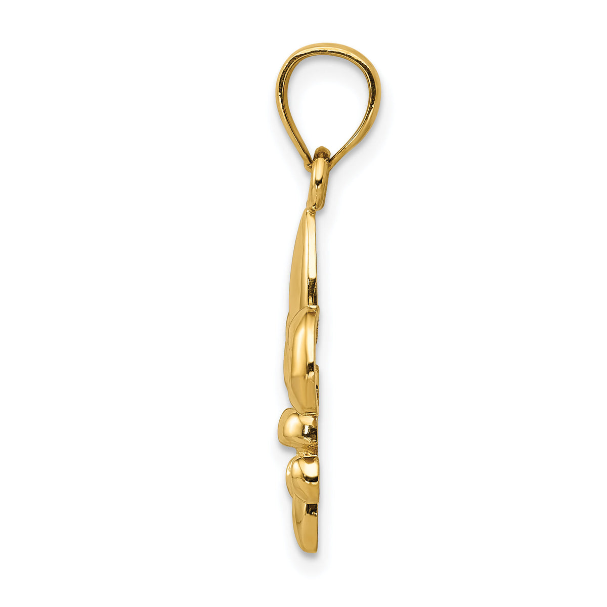 14k Polished Fleur de Lis Pendant-K5941