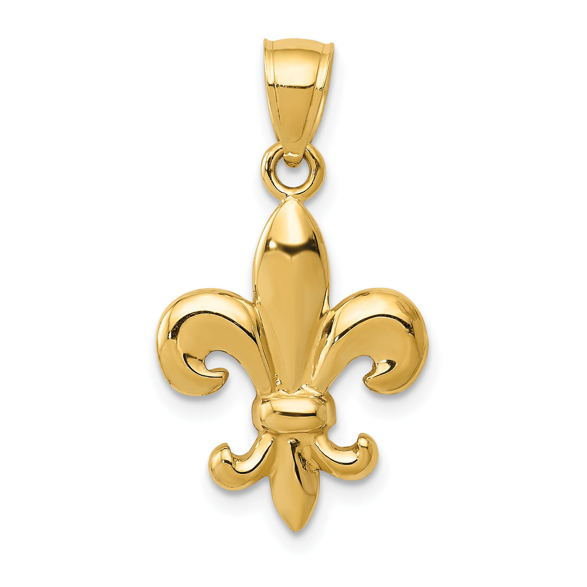 14k Polished Fleur de Lis Pendant-K5941