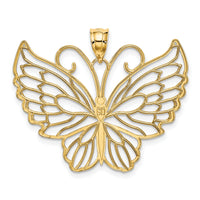 14k Polished Butterfly Pendant-K5986