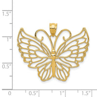 14k Polished Butterfly Pendant-K5986