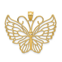 14k Polished Butterfly Pendant-K5986