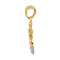 14k Two-tone w/White Rhodium Polished Bee Pendant-K5989