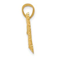 14k Diamond-cut Eagle Pendant-K6000