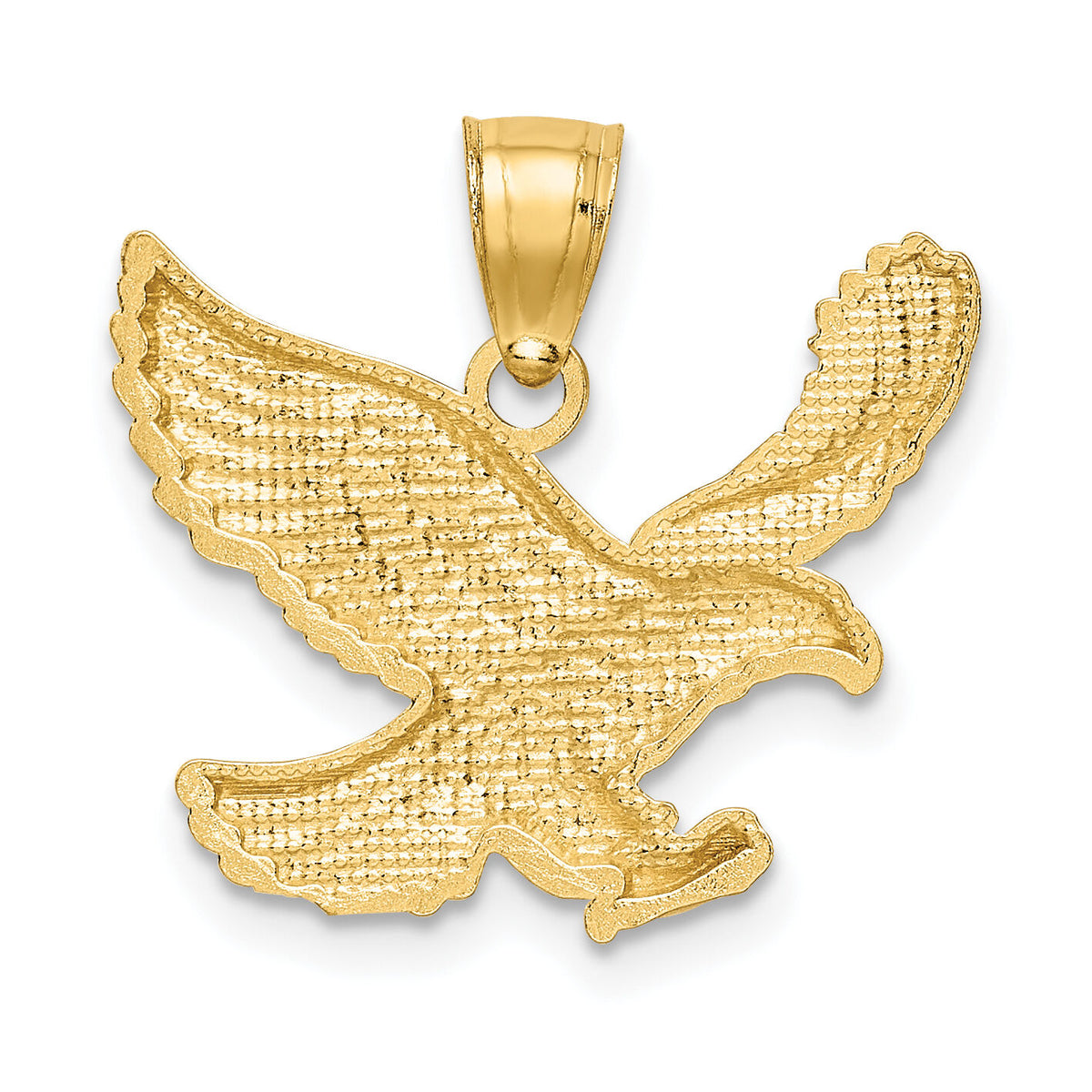 14k Diamond-cut Eagle Pendant-K6000