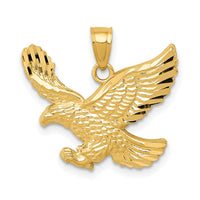 14k Diamond-cut Eagle Pendant-K6000