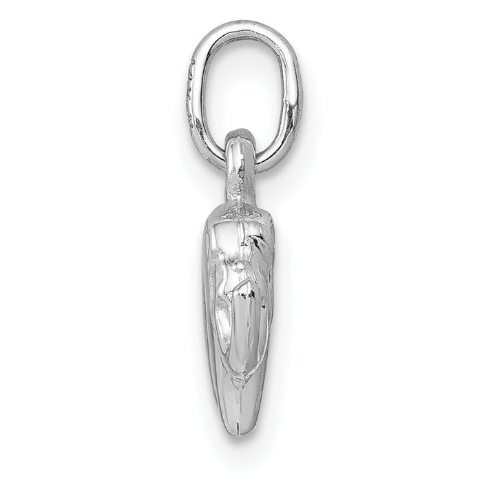 14k White Gold Elephant Charm-K6013