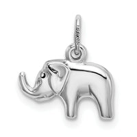 14k White Gold Elephant Charm-K6013