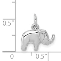 14k White Gold Elephant Charm-K6013