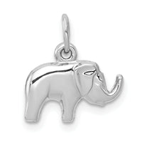 14k White Gold Elephant Charm-K6013