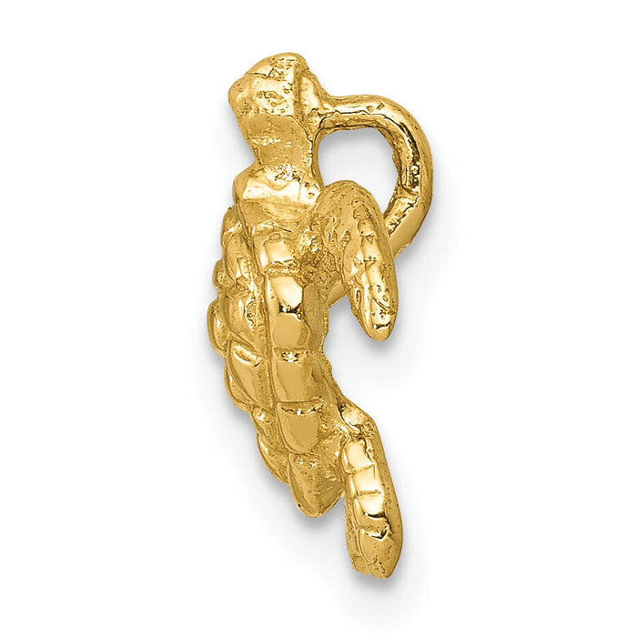 14k Polished Small Sea Turtle Chain Slide-K6031