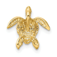 14k Polished Small Sea Turtle Chain Slide-K6031