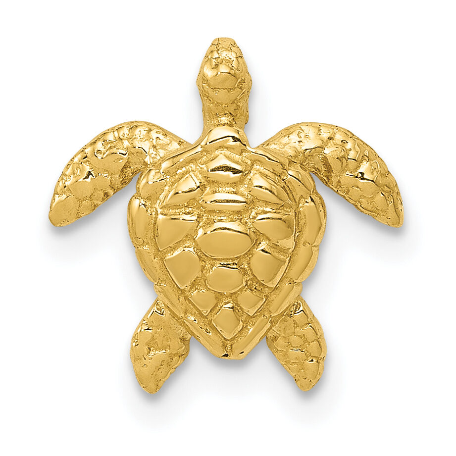 14k Polished Small Sea Turtle Chain Slide-K6031