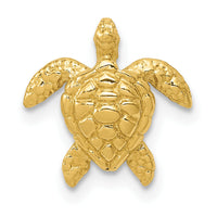 14k Polished Small Sea Turtle Chain Slide-K6031