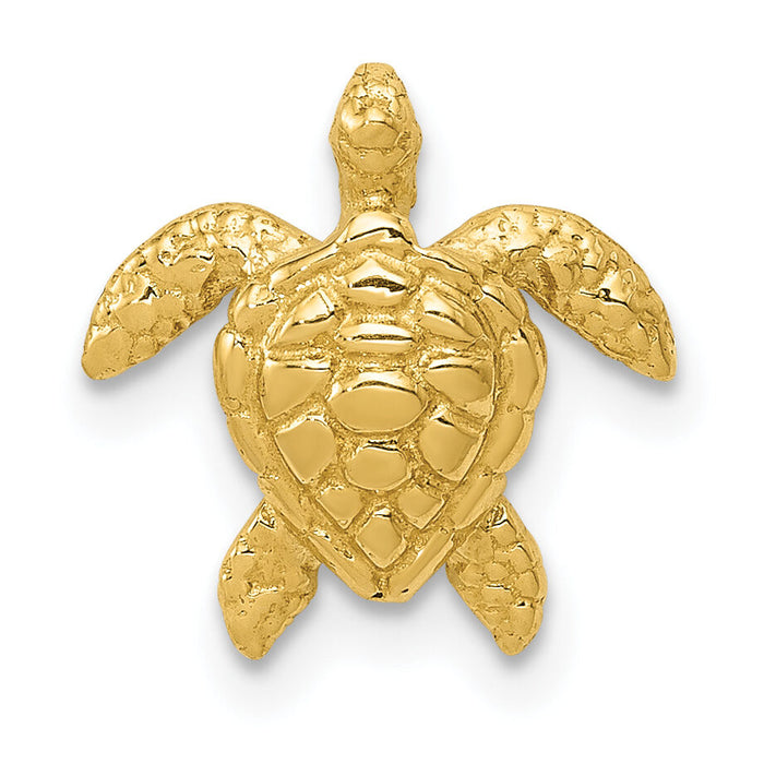 14k Polished Small Sea Turtle Chain Slide-K6031