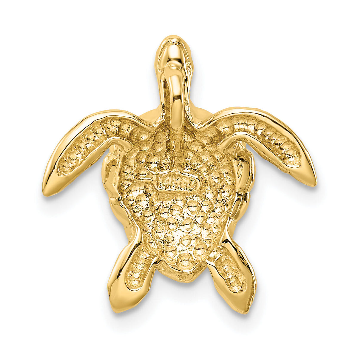 14k Polished Large Sea Turtle Chain Slide-K6035