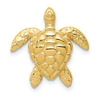 14k Polished Large Sea Turtle Chain Slide-K6035