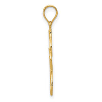 14k Polished Filigree Starfish Pendant-K6057