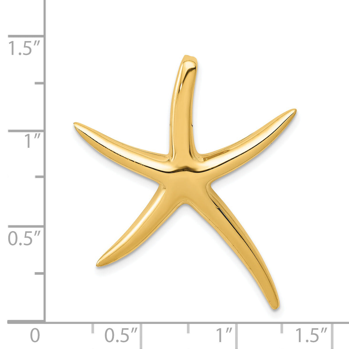 14k Polished Starfish Slide-K6067
